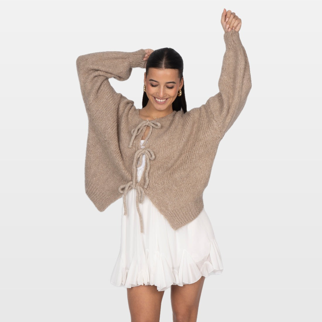 Bettina | Cárdigan oversize con lazos