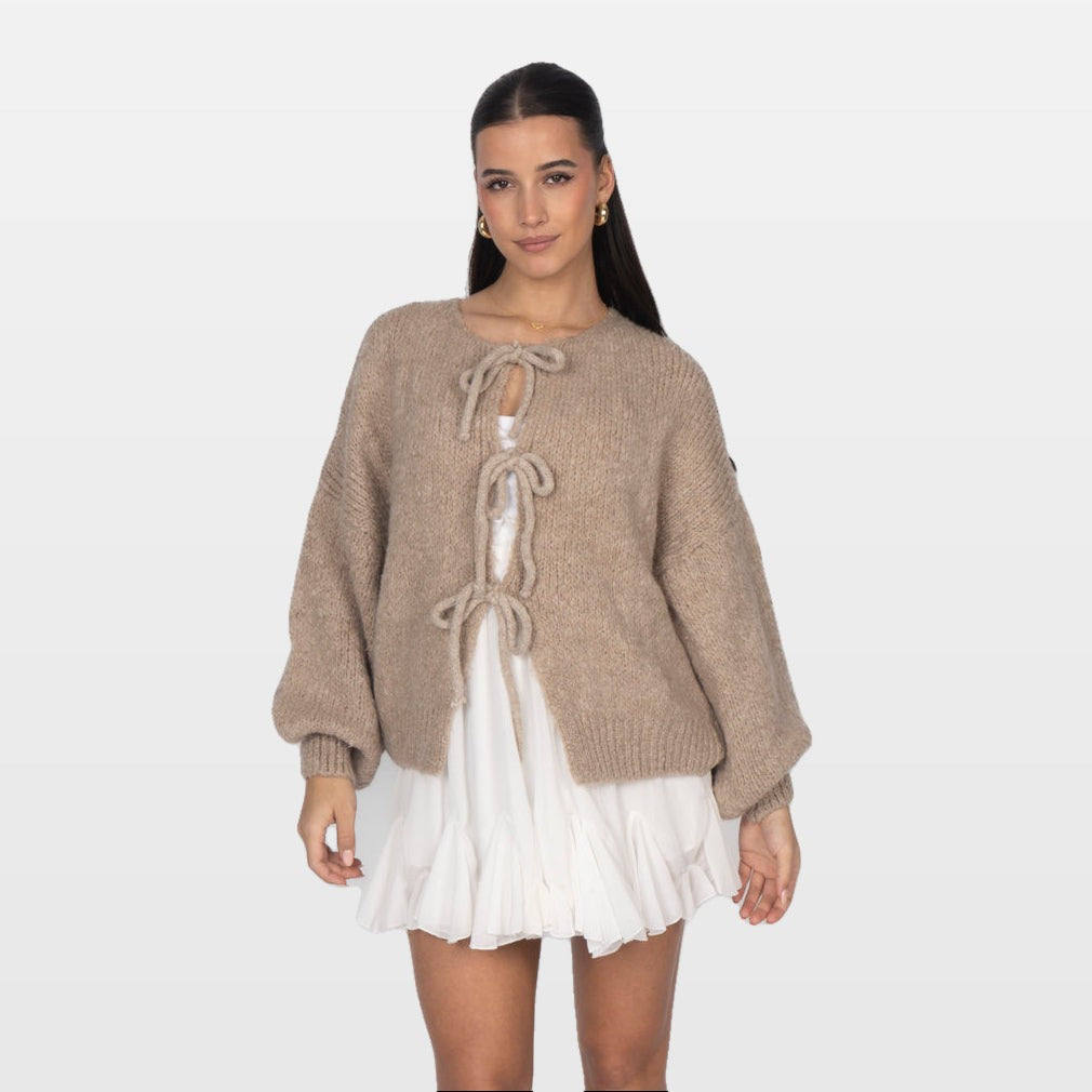 Bettina | Cárdigan oversize con lazos