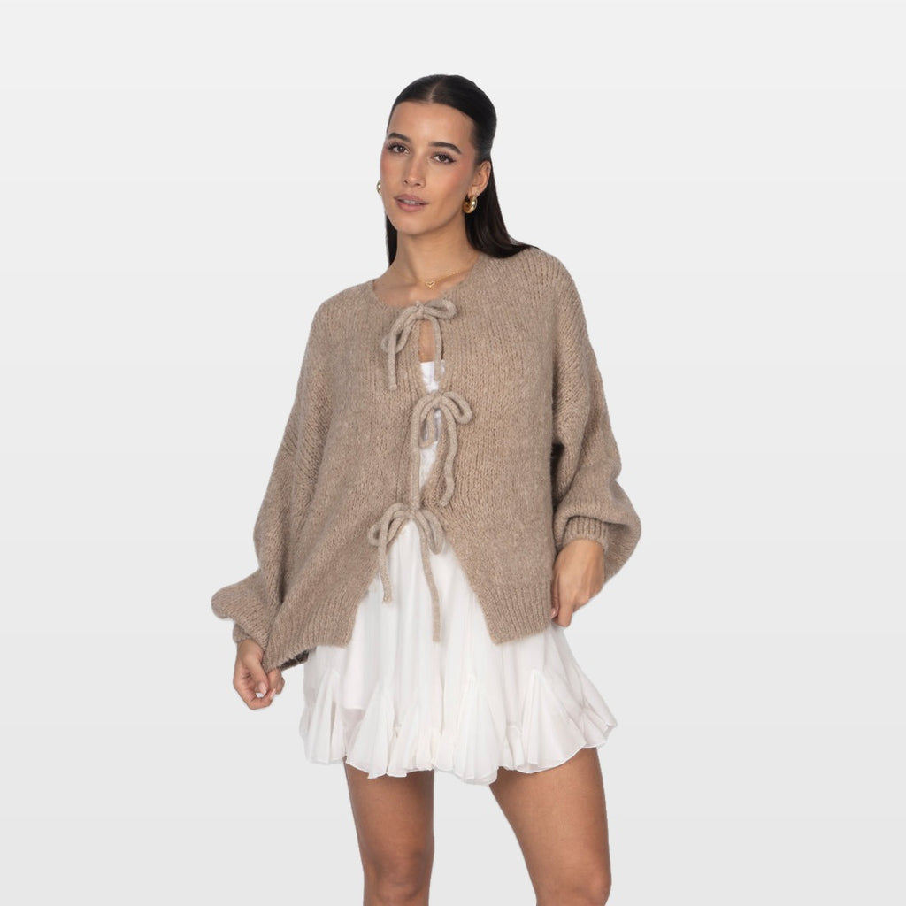 Bettina | Cárdigan oversize con lazos