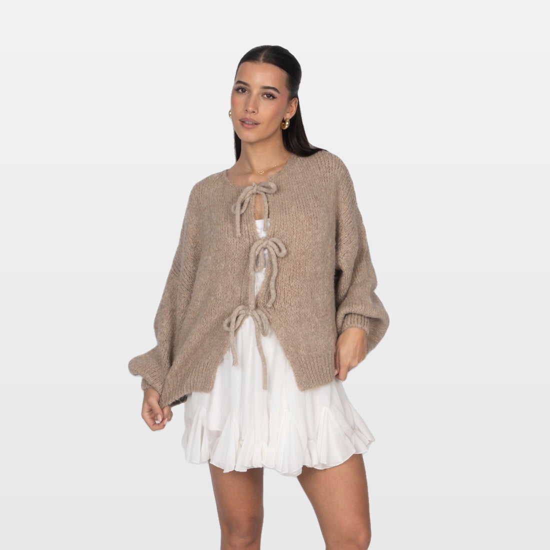 Bettina | Cárdigan oversize con lazos