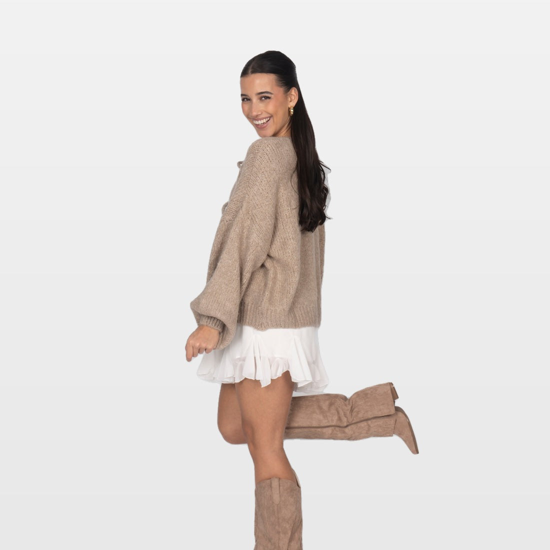 Bettina | Cárdigan oversize con lazos