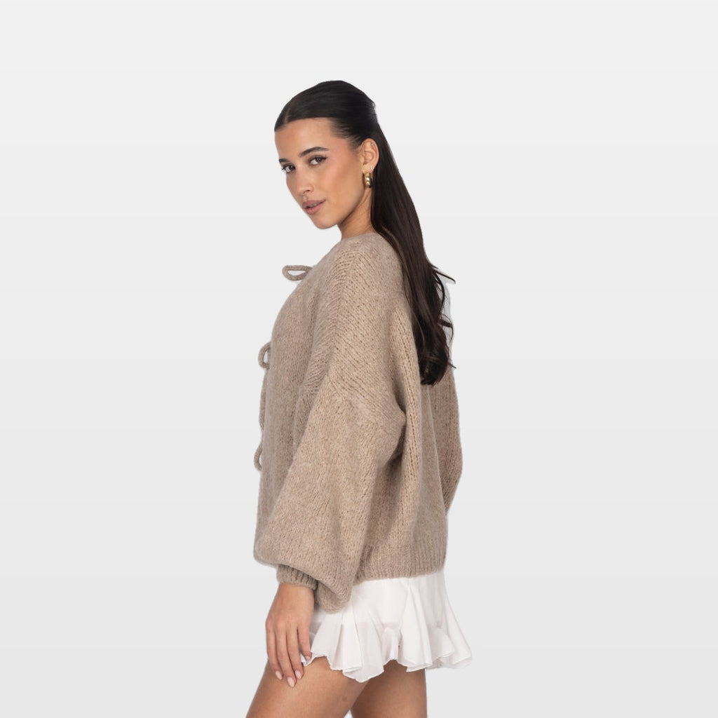 Bettina | Cárdigan oversize con lazos