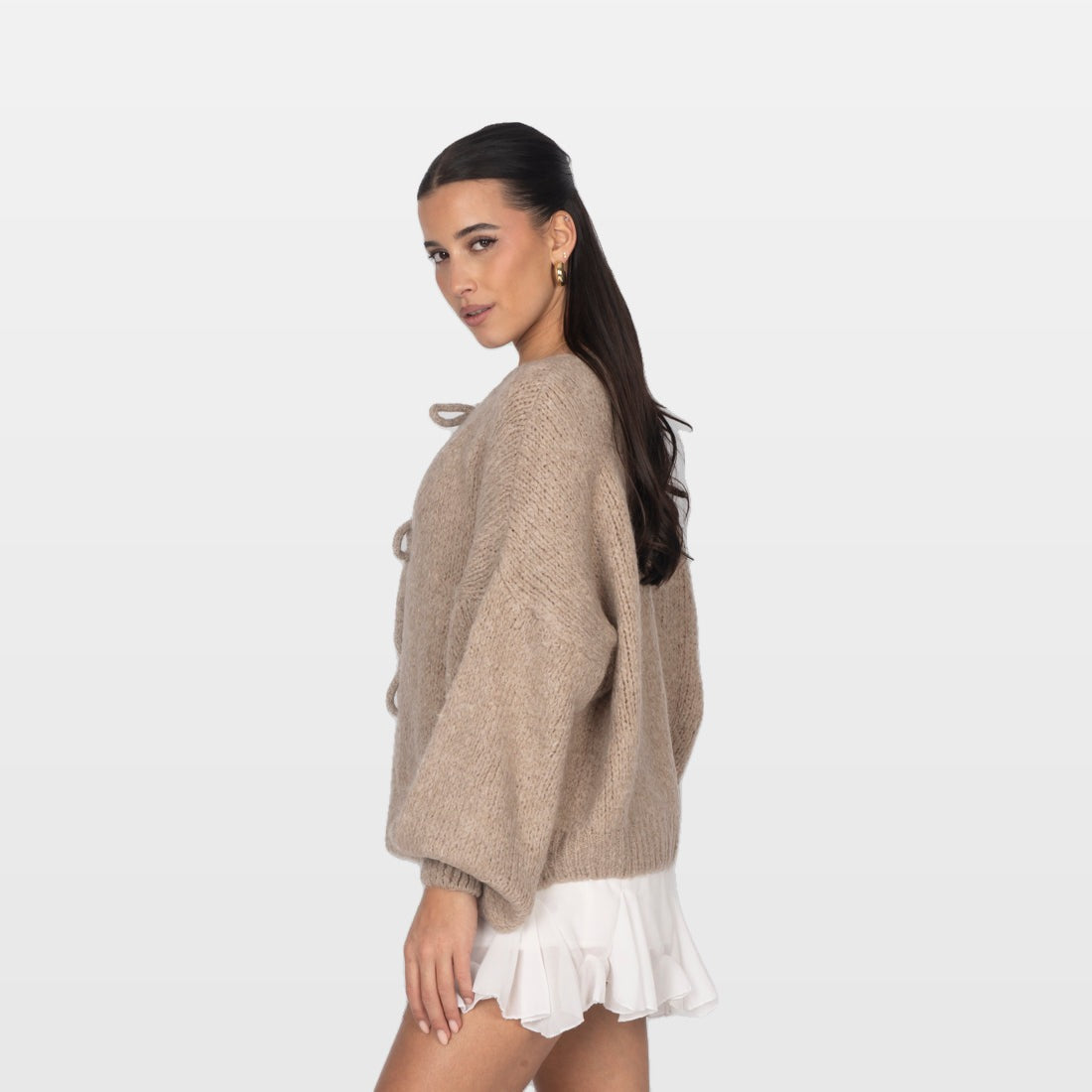 Bettina | Cárdigan oversize con lazos