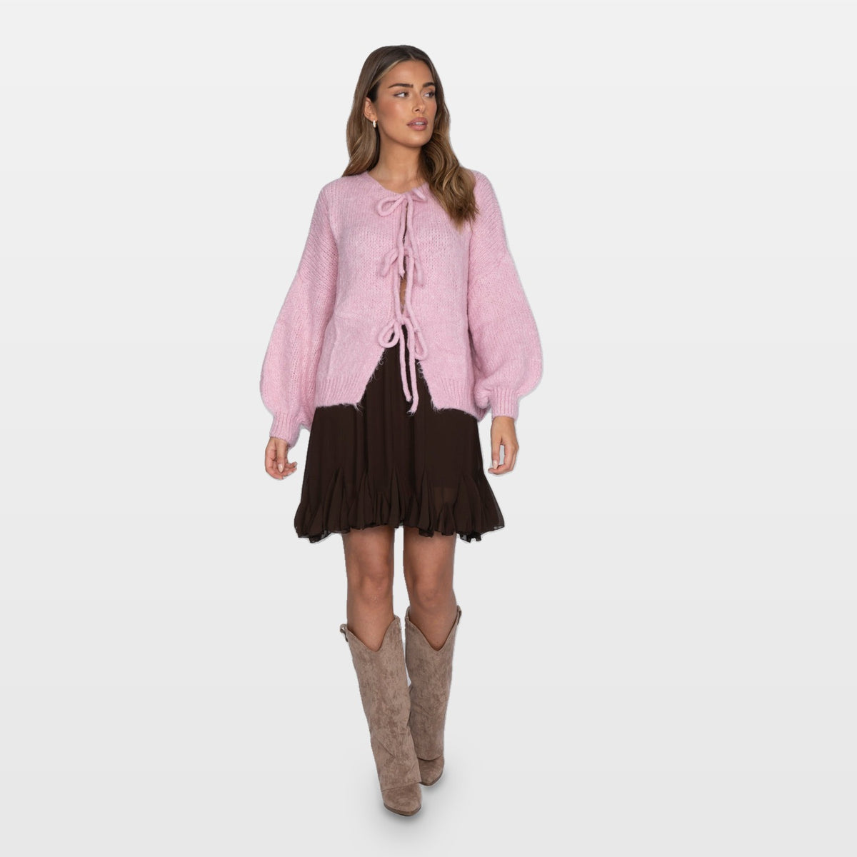 Bettina | Cárdigan oversize con lazos