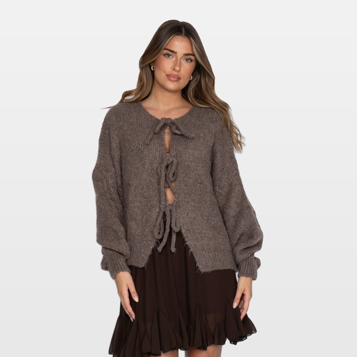 Bettina | Cárdigan oversize con lazos