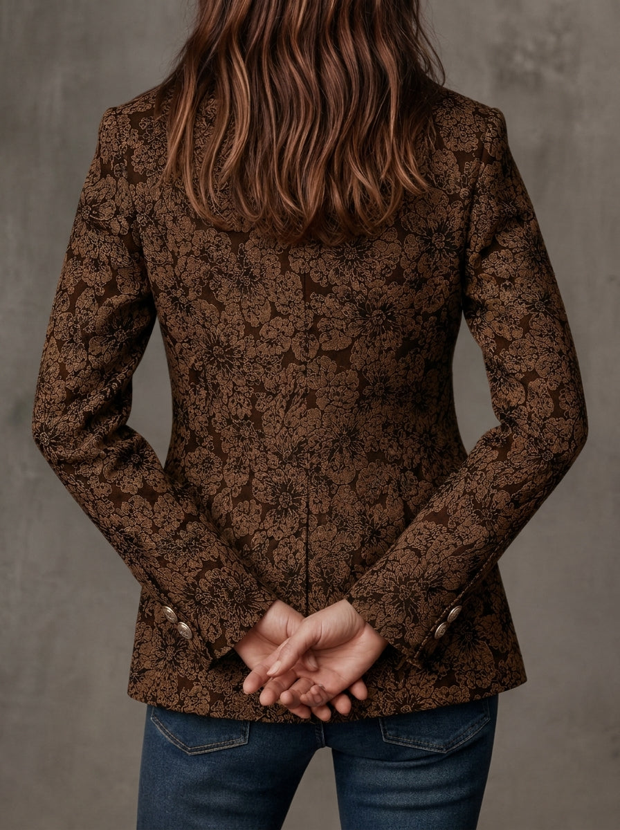 Antonia | Blazer de Jacquard con Estampado Paisley