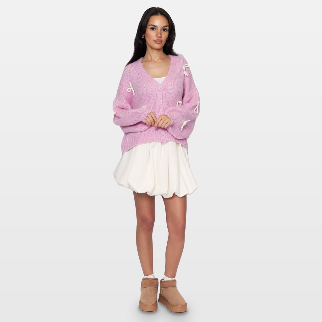Letizia | Cárdigan oversize con mini lazos