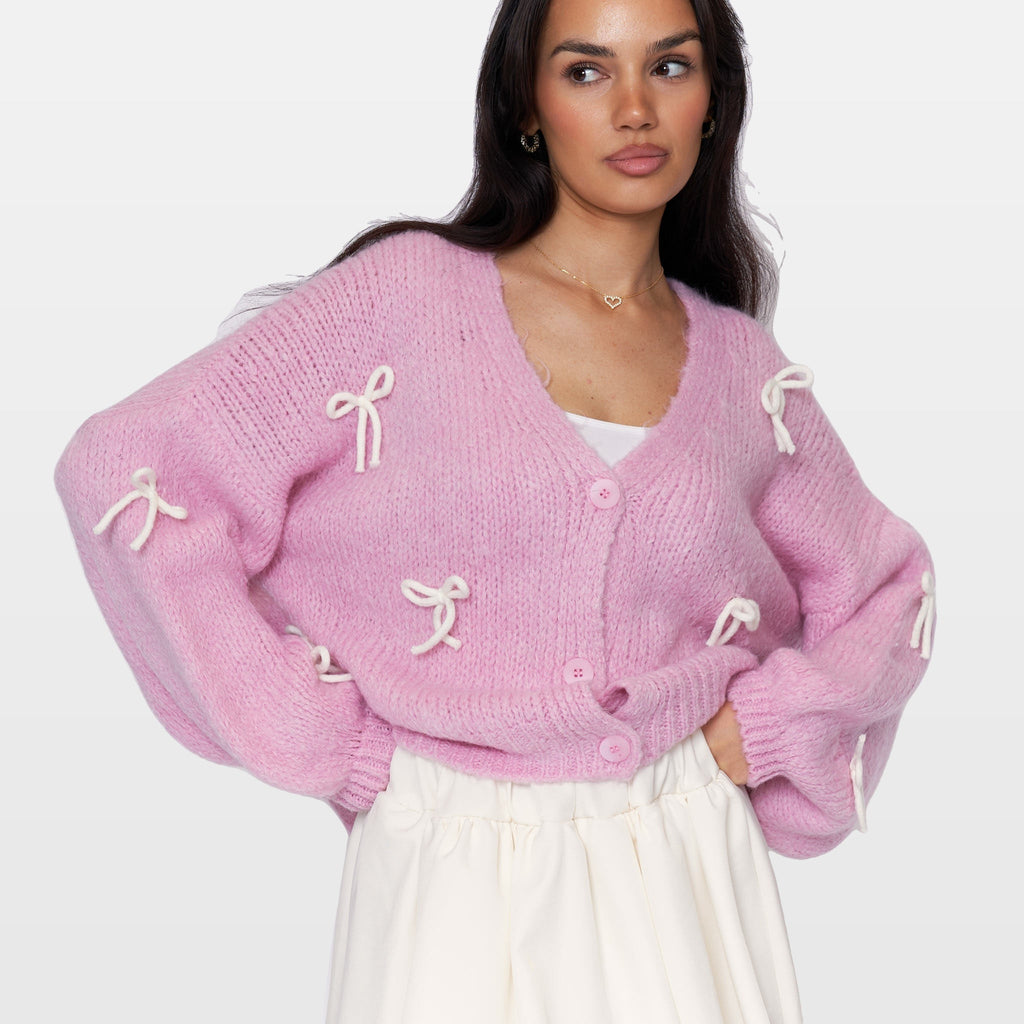 Letizia | Cárdigan oversize con mini lazos