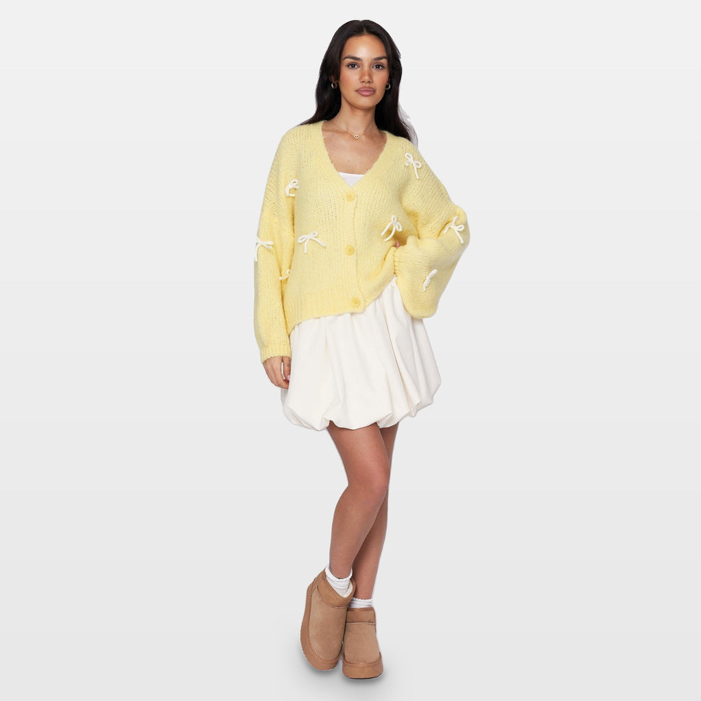 Letizia | Cárdigan oversize con mini lazos