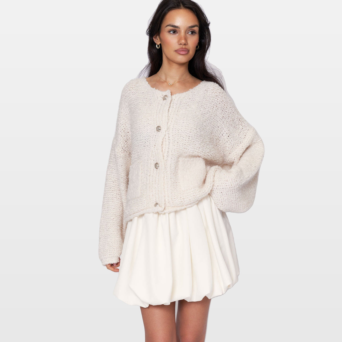 Romina | Cárdigan acogedor de bouclé