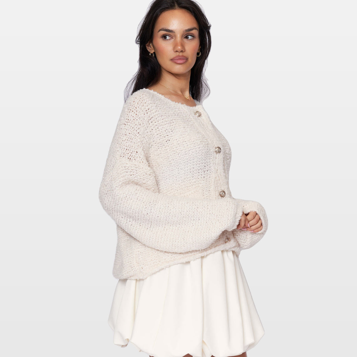 Romina | Cárdigan acogedor de bouclé