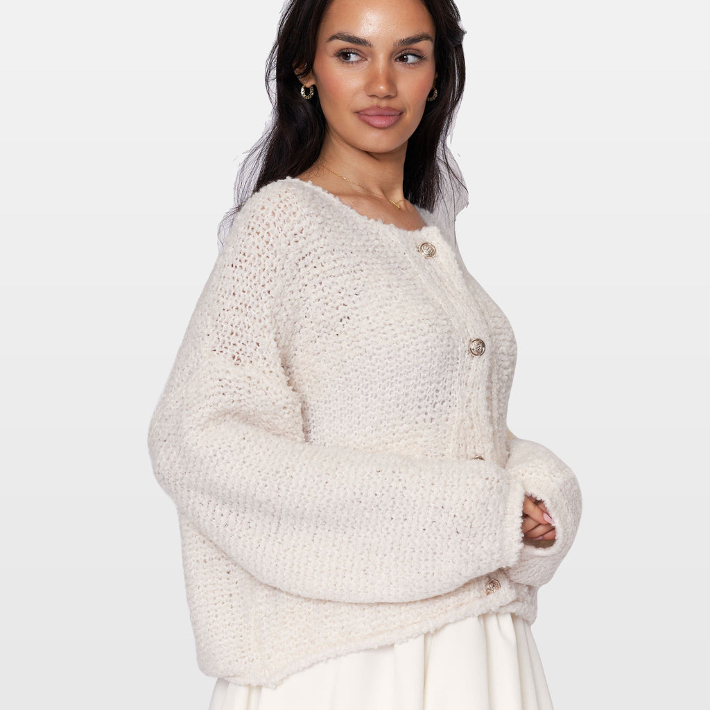 Romina | Cárdigan acogedor de bouclé