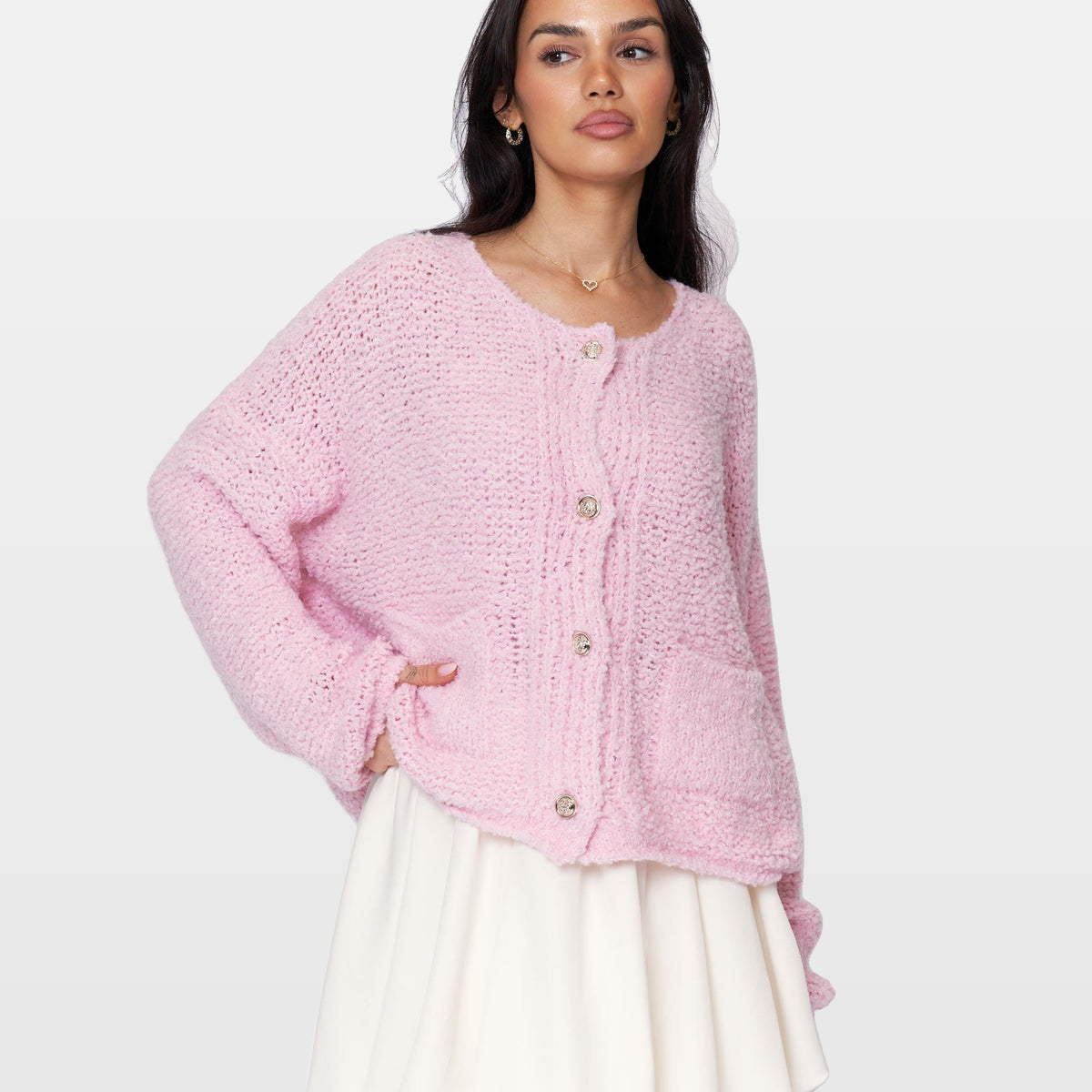 Romina | Cárdigan acogedor de bouclé