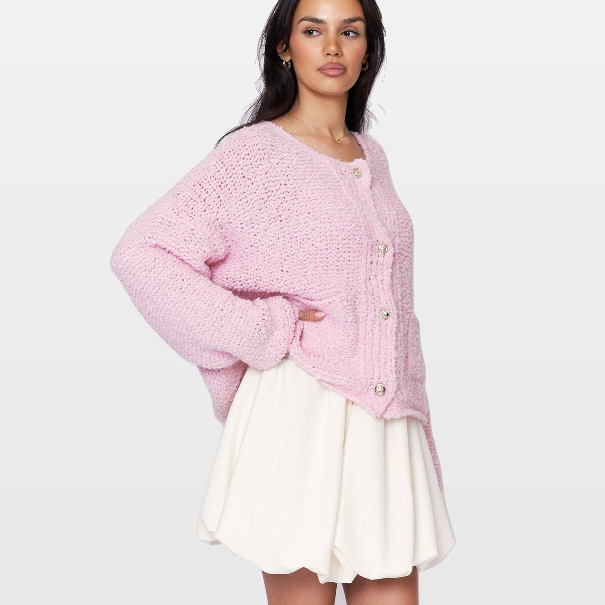Romina | Cárdigan acogedor de bouclé