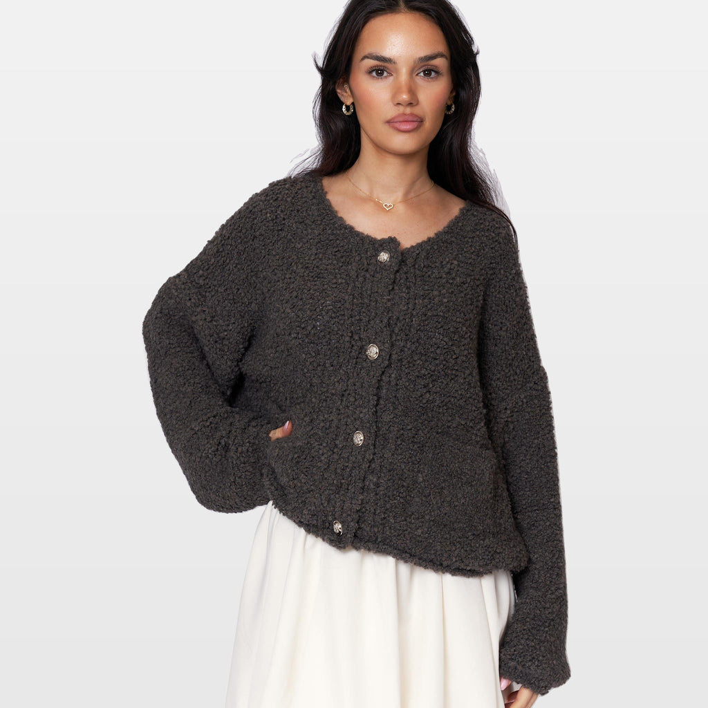Romina | Cárdigan acogedor de bouclé