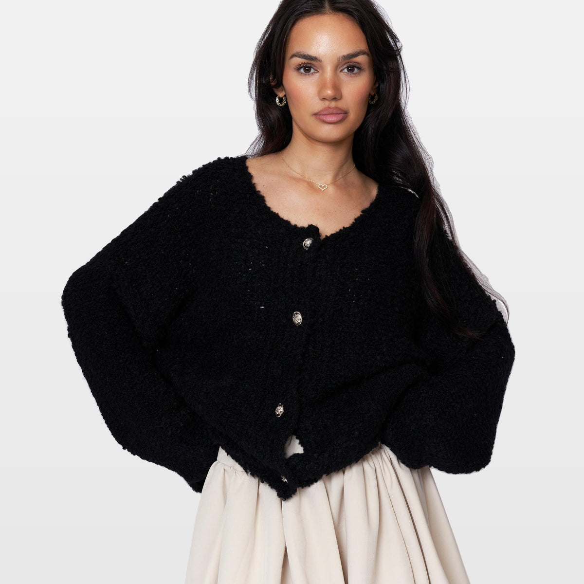 Romina | Cárdigan acogedor de bouclé