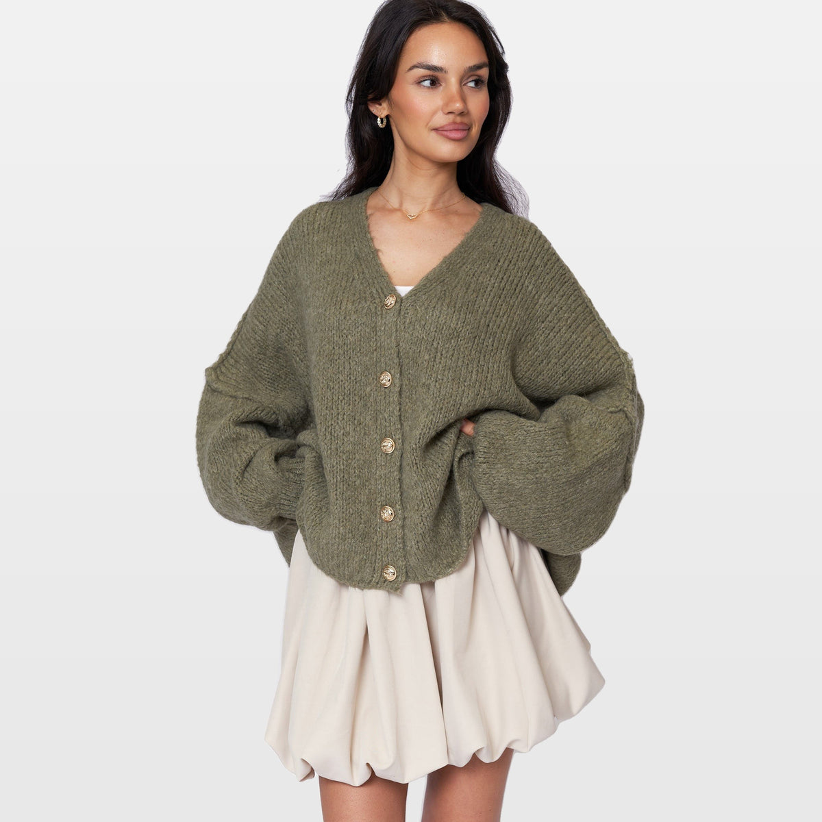 Ginevra | Cárdigan oversize de cuello en V