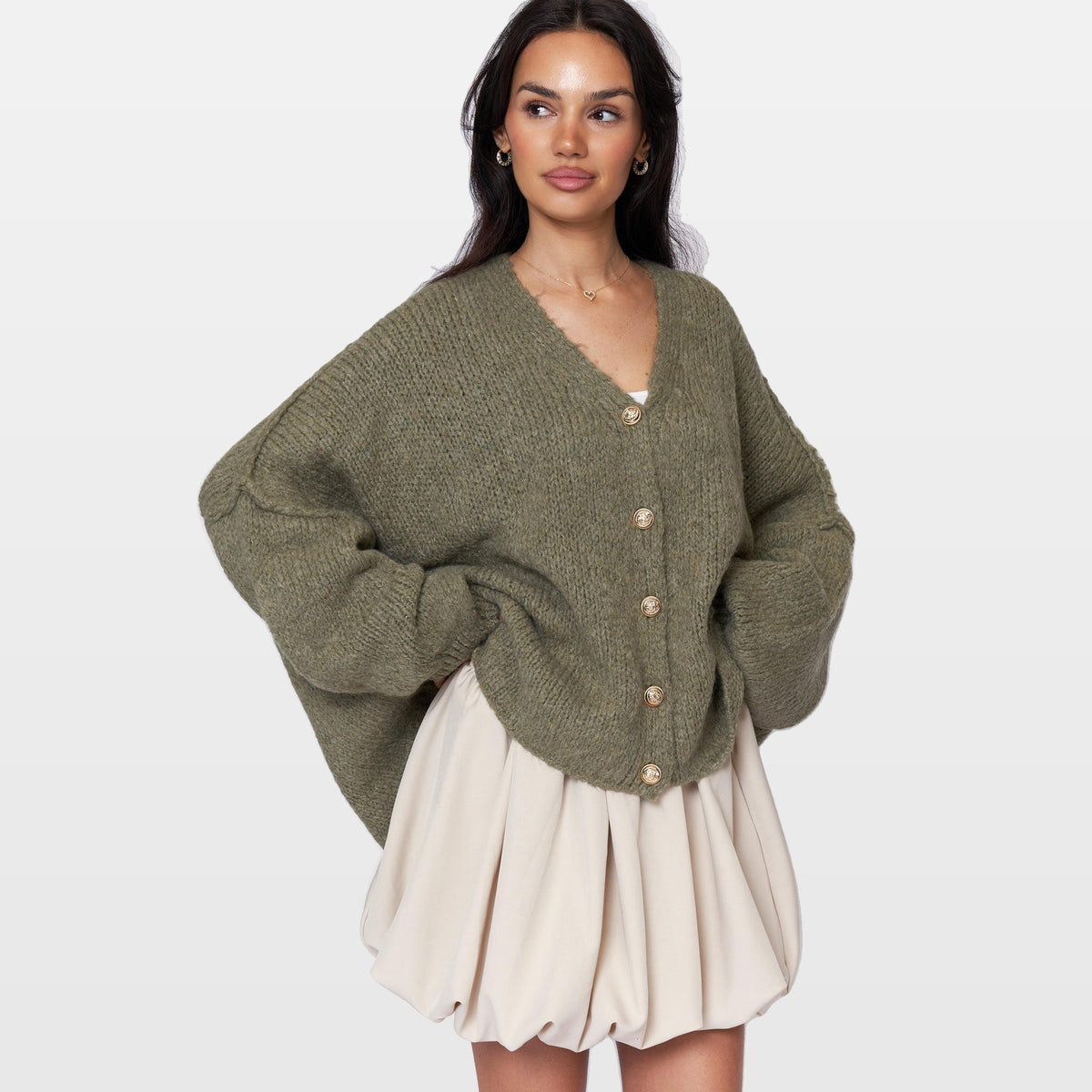 Ginevra | Cárdigan oversize de cuello en V