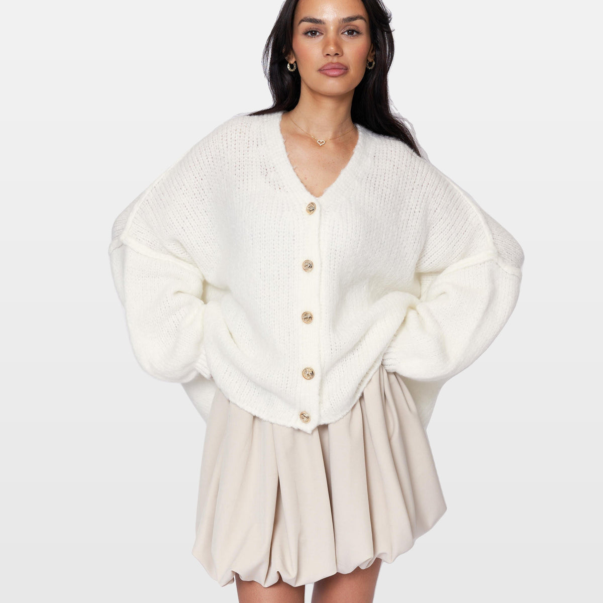 Ginevra | Cárdigan oversize de cuello en V