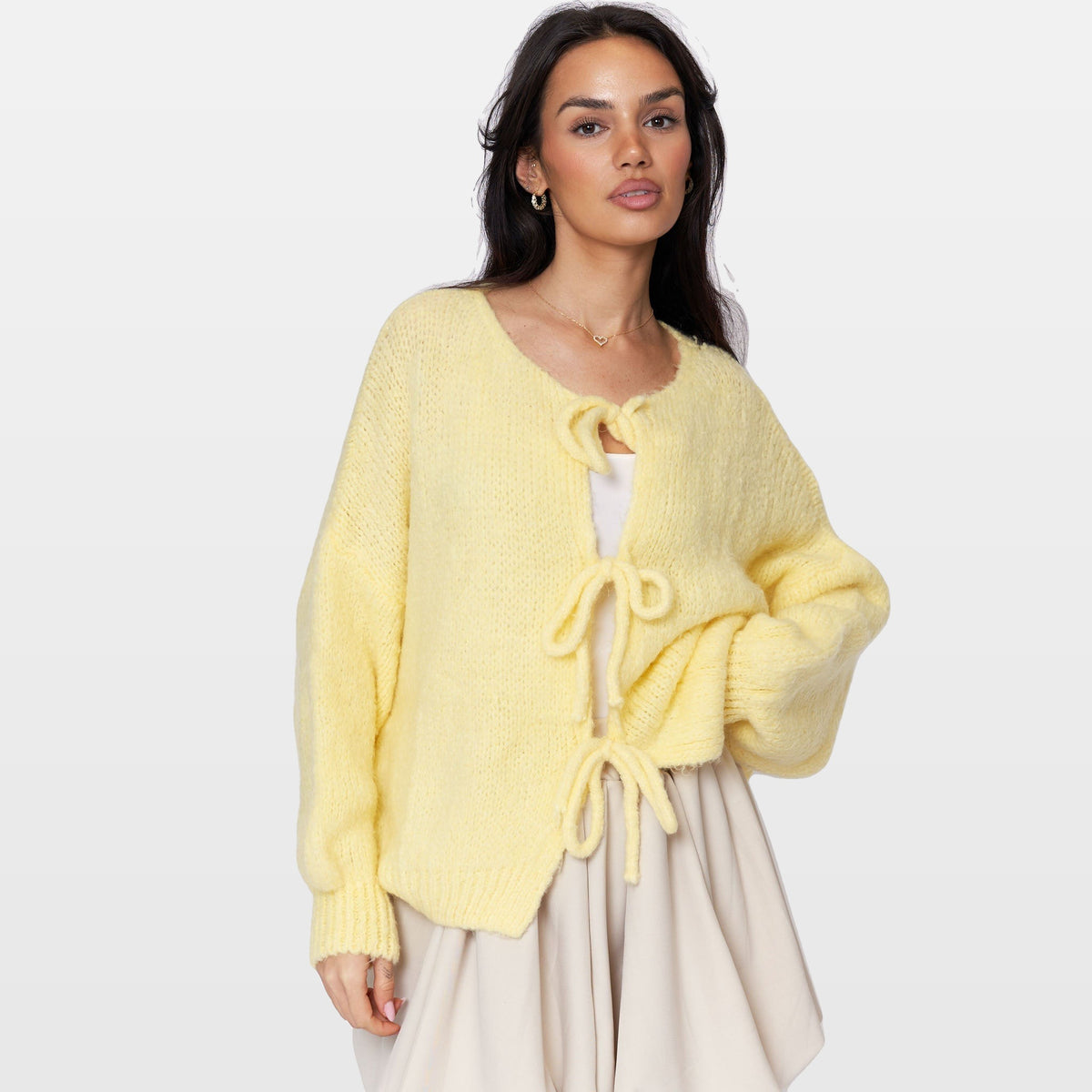 Bettina | Cárdigan oversize con lazos
