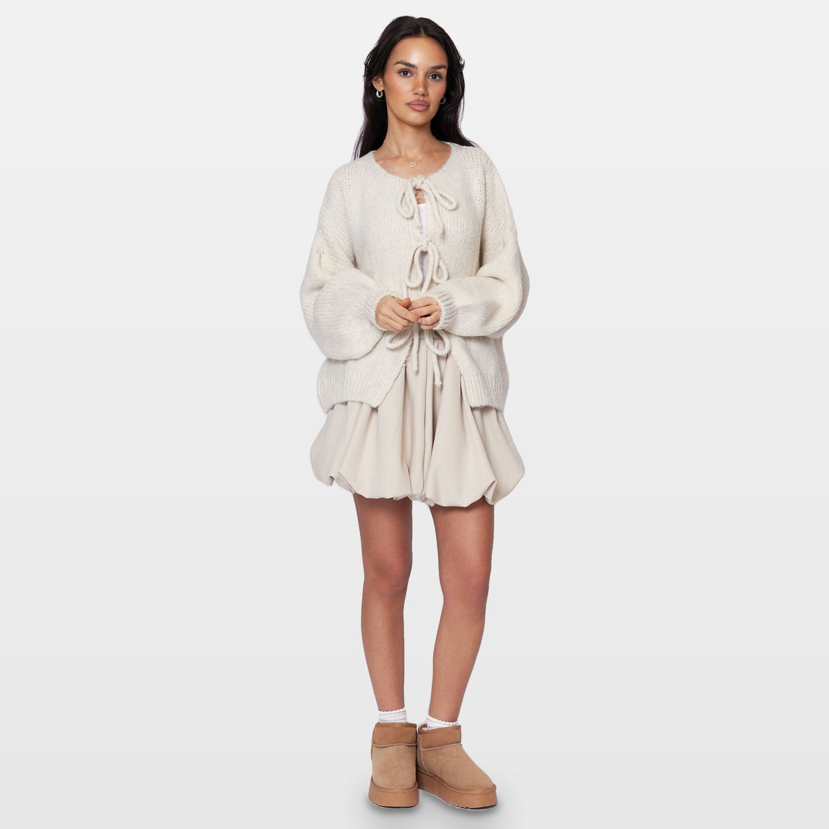 Bettina | Cárdigan oversize con lazos