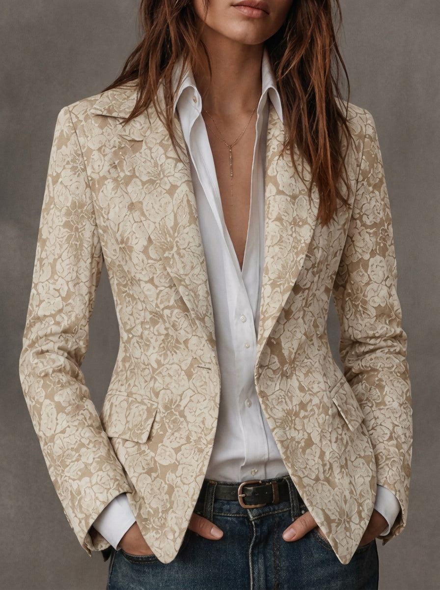 Antonia | Blazer de Jacquard con Estampado Paisley