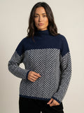 Nora - Jersey Elegante de Cuello Alto