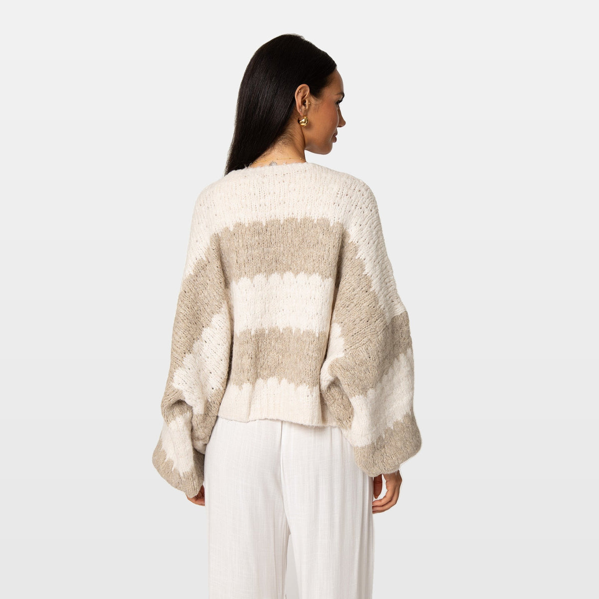 Mirella | Cárdigan extragrande de rayas llamativas