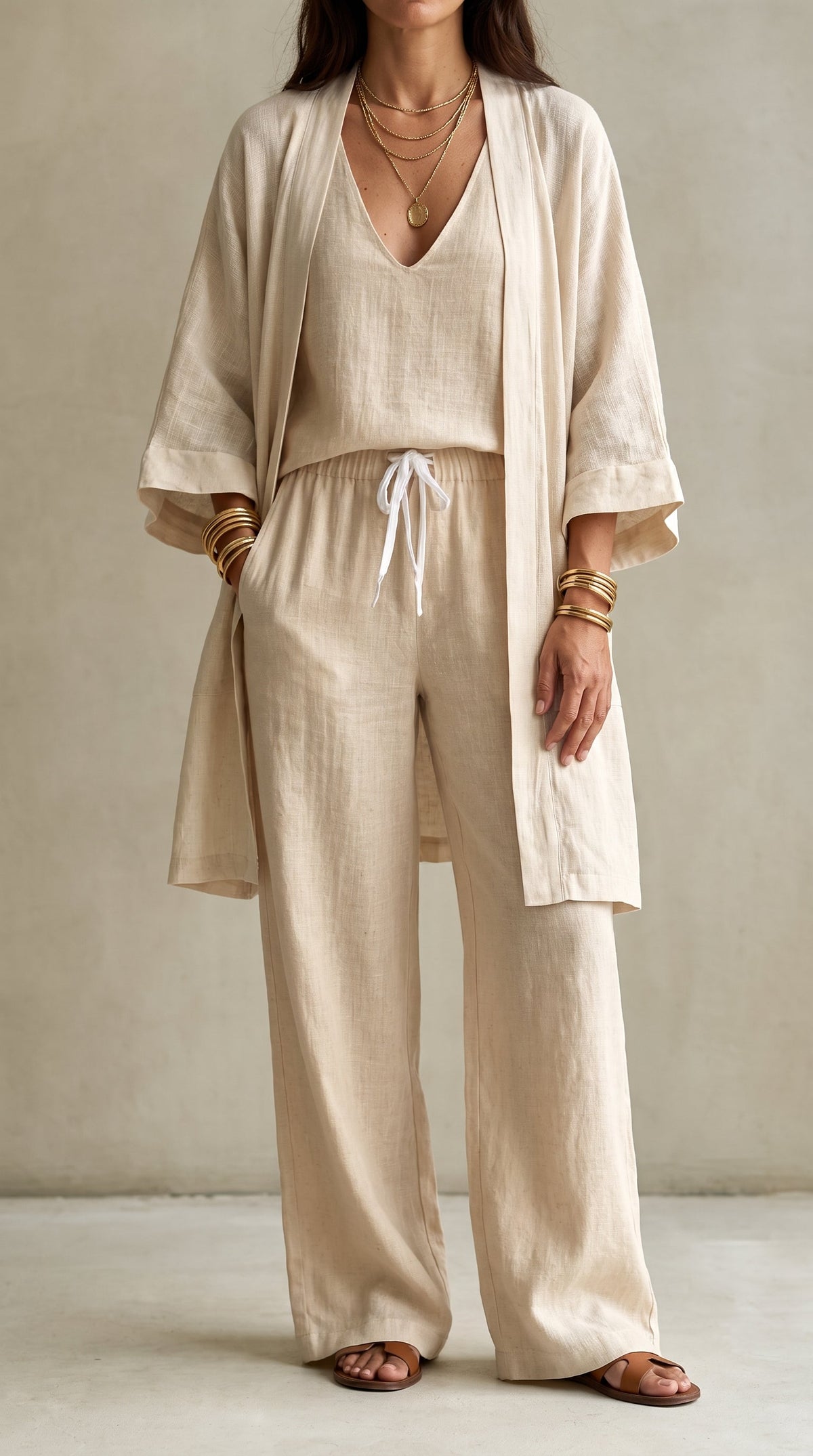 Conjunto Marina en beige