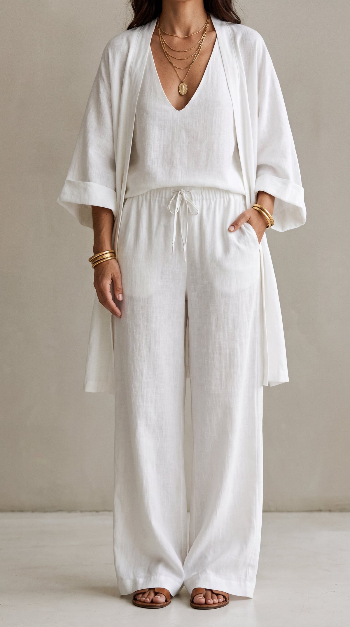 Conjunto Marina en blanco
