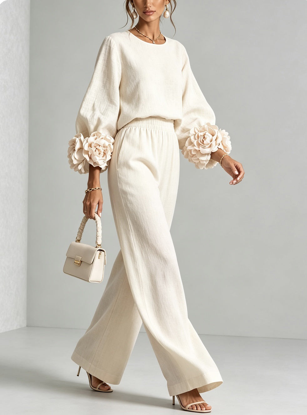 Conjunto Romina en blanco