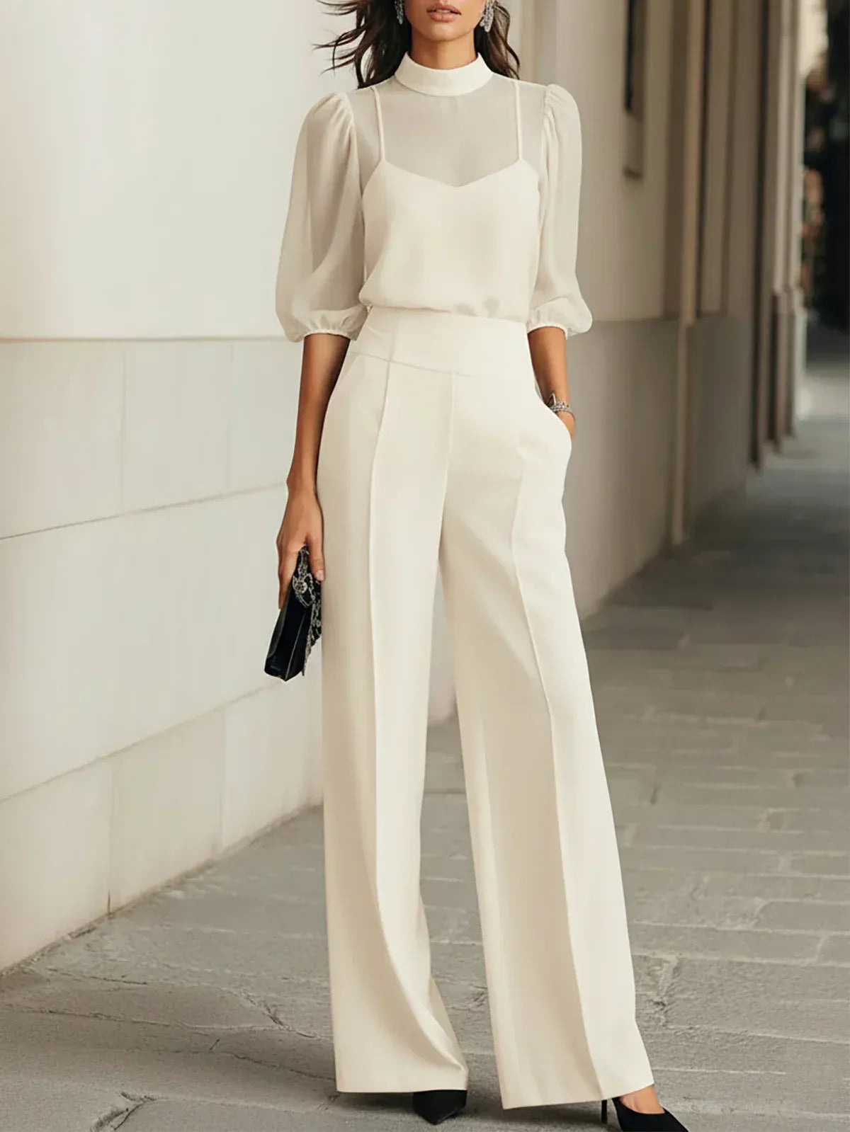 Conjunto Violeta en blanco