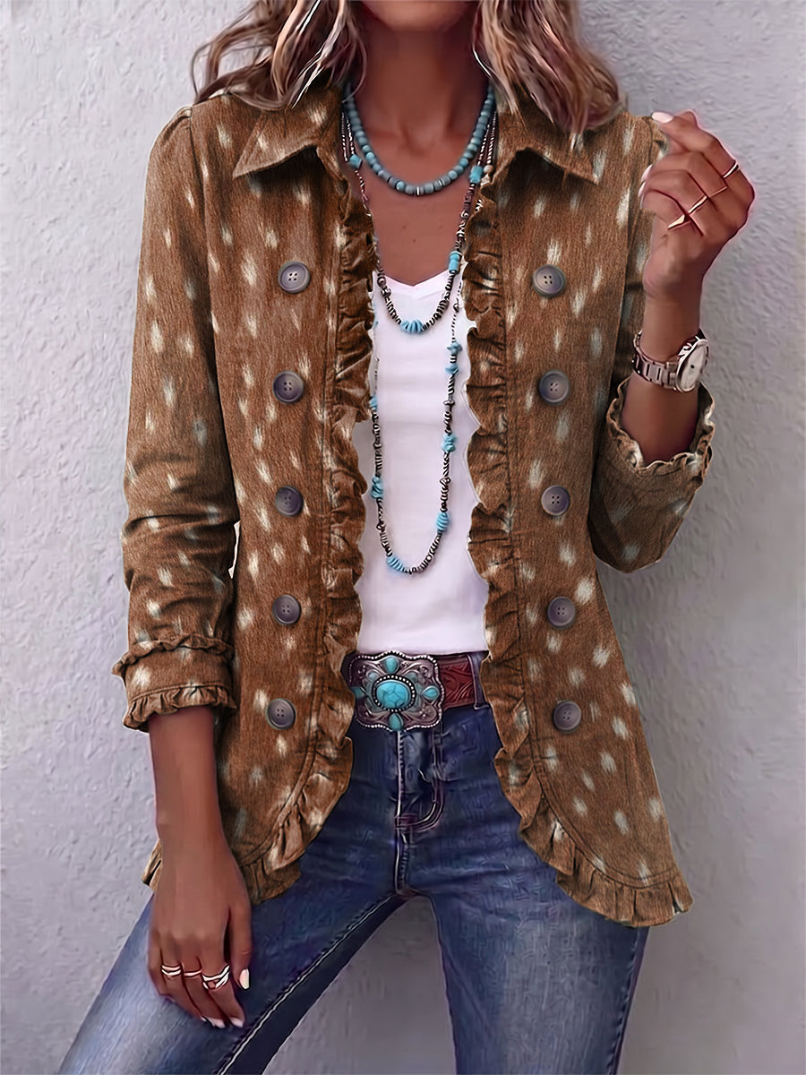 Pasqualina | Chaqueta Animal Print con Volante