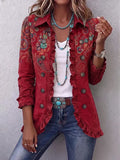 Serafina | Chaqueta Estampado Cachemira con Volante