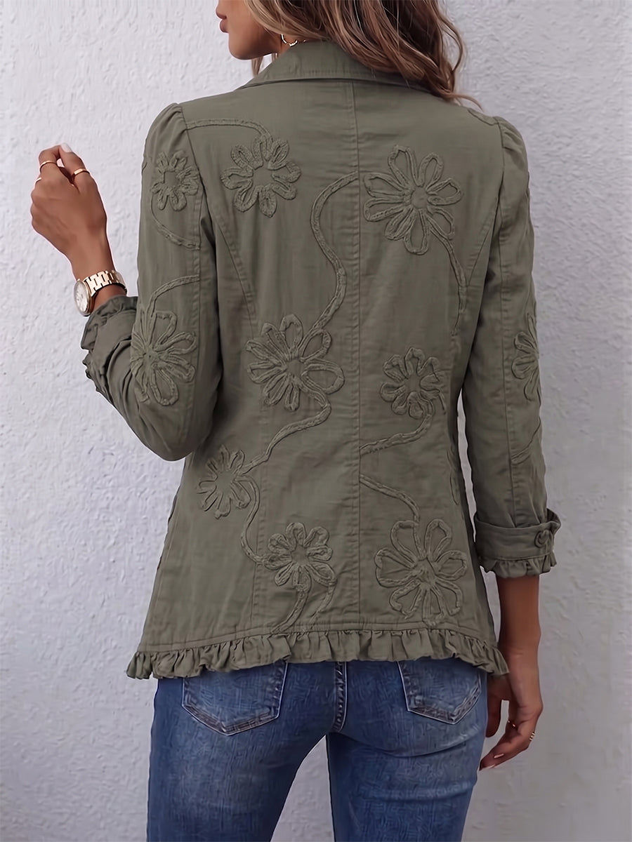 Assunta | Chaqueta Bordada con Volante