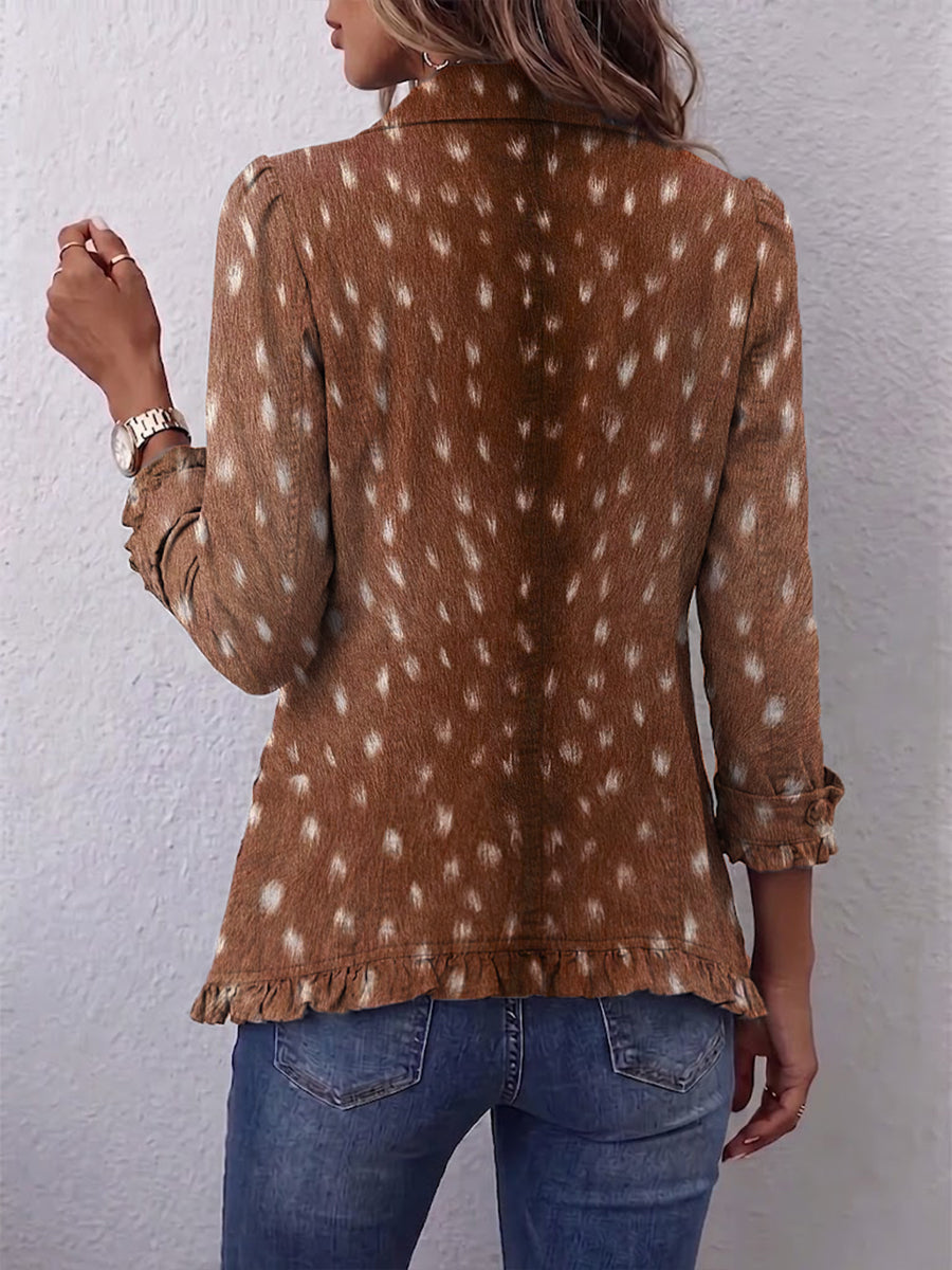 Pasqualina | Chaqueta Animal Print con Volante