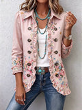 Maddalena | Chaqueta Floral con Volante y Botones