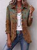 Clelia | Chaqueta Estampado Cachemira con Volante