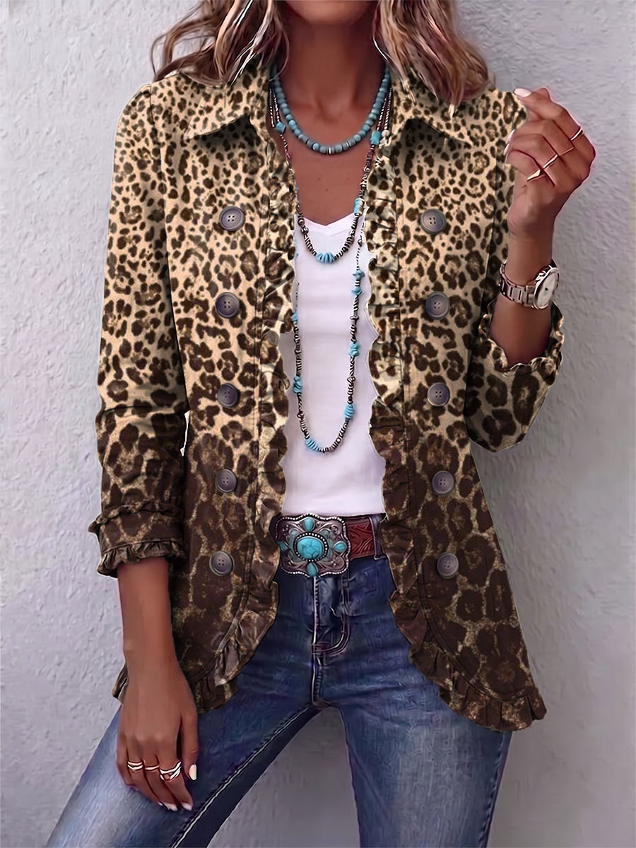 Gina | Chaqueta Leopardo con Volante