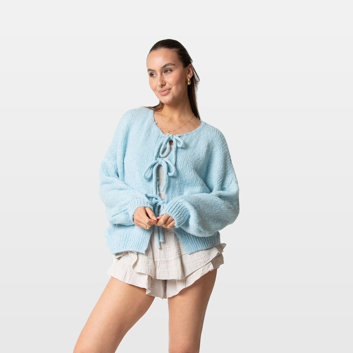 Bettina | Cárdigan oversize con lazos